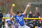 Softball vs Emerson  Wheaton College Softball vs Emerson College in game 2 of their doubleheader. - Photo by Keith Nordstrom : Wheaton, Softball